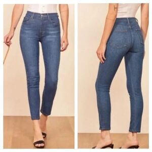 Reformation Serena High Skinny Crop Jeans Cannes Size 23